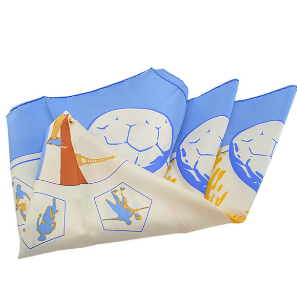 HERMES White Silk Scarf - Picture 2 of 5